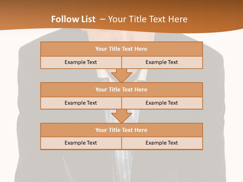White Background Business One Person PowerPoint Template