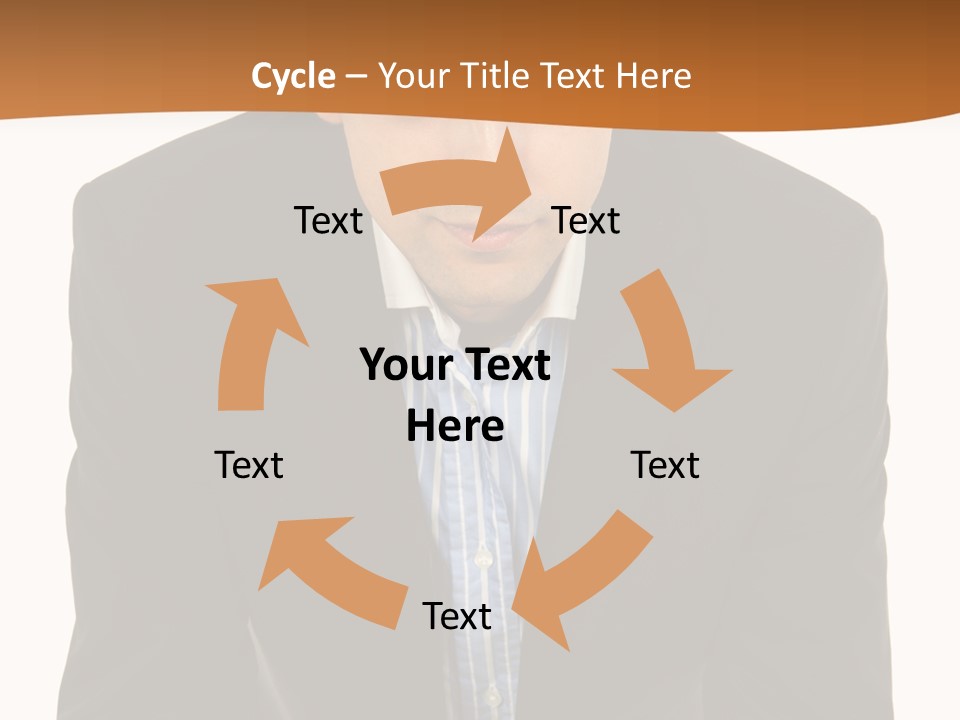White Background Business One Person PowerPoint Template