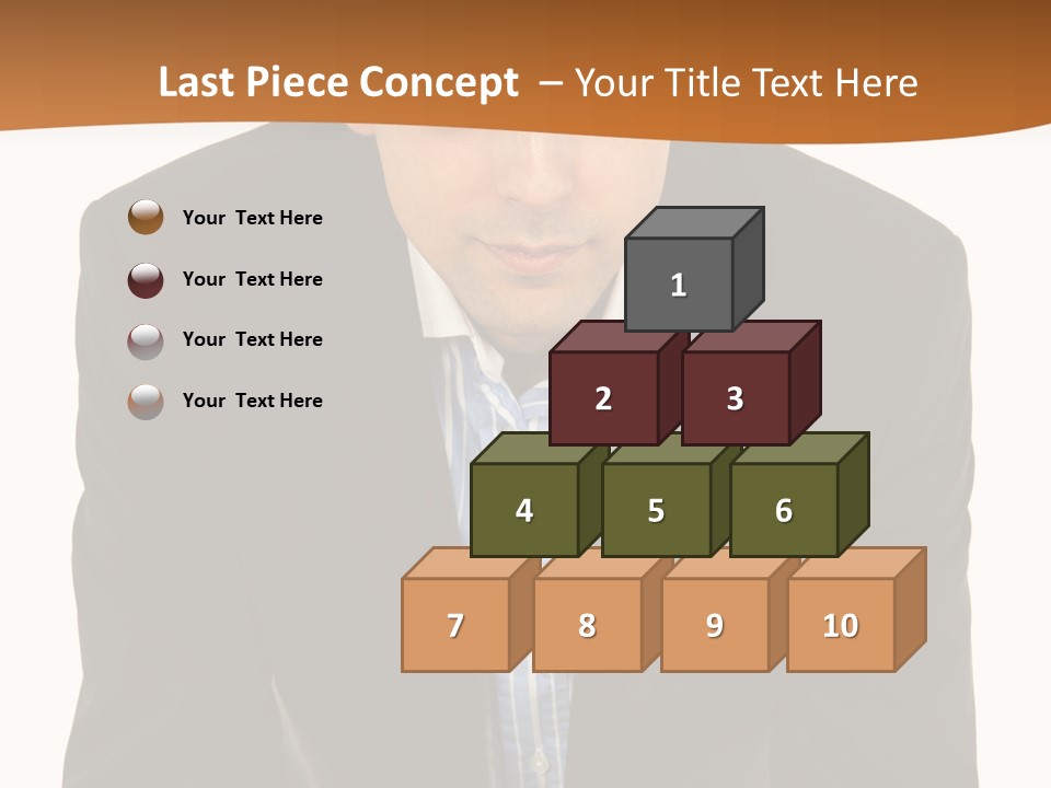 White Background Business One Person PowerPoint Template