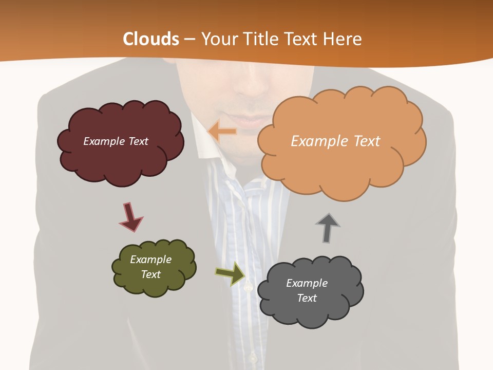 White Background Business One Person PowerPoint Template