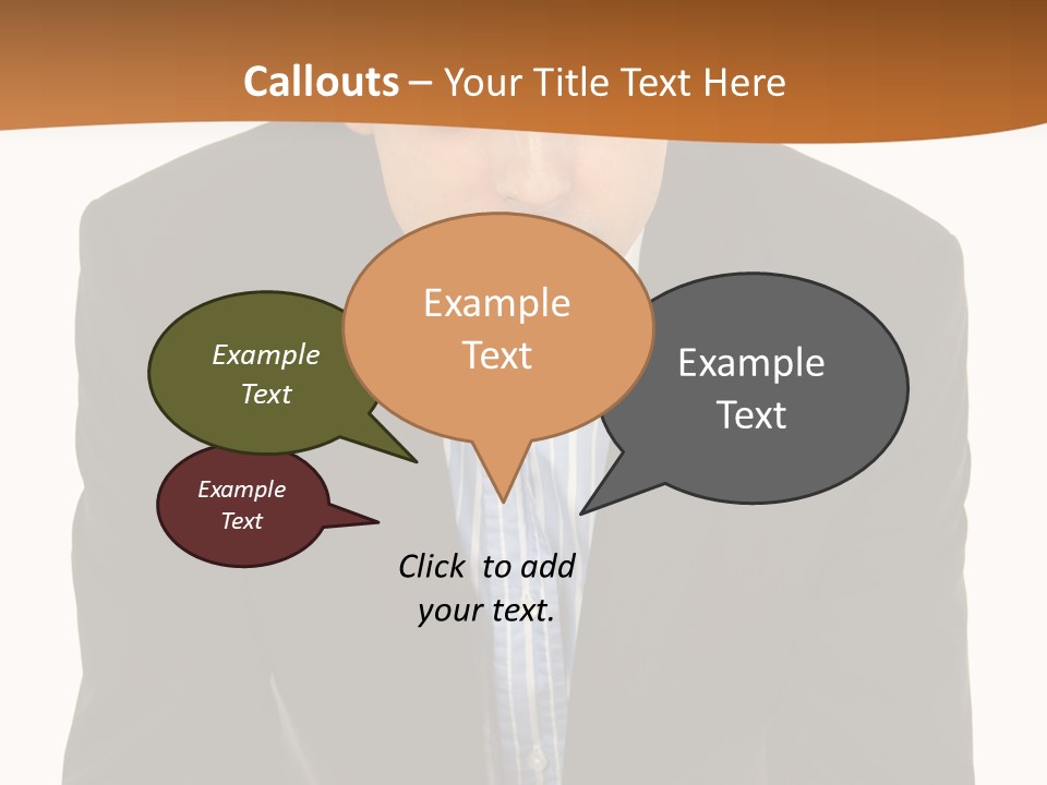 White Background Business One Person PowerPoint Template