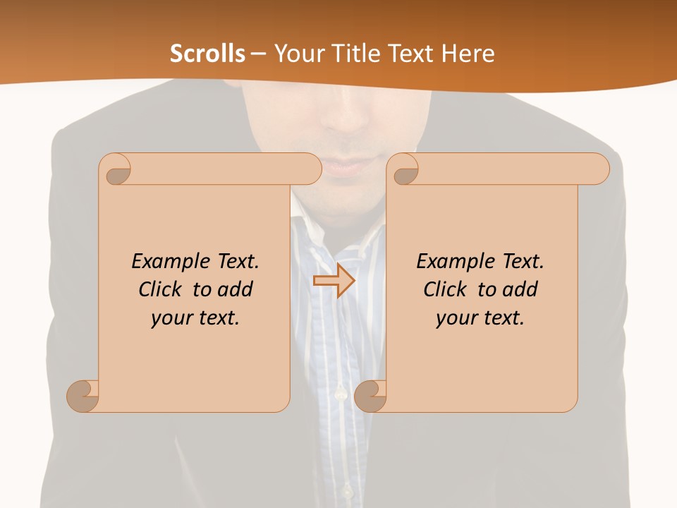 White Background Business One Person PowerPoint Template