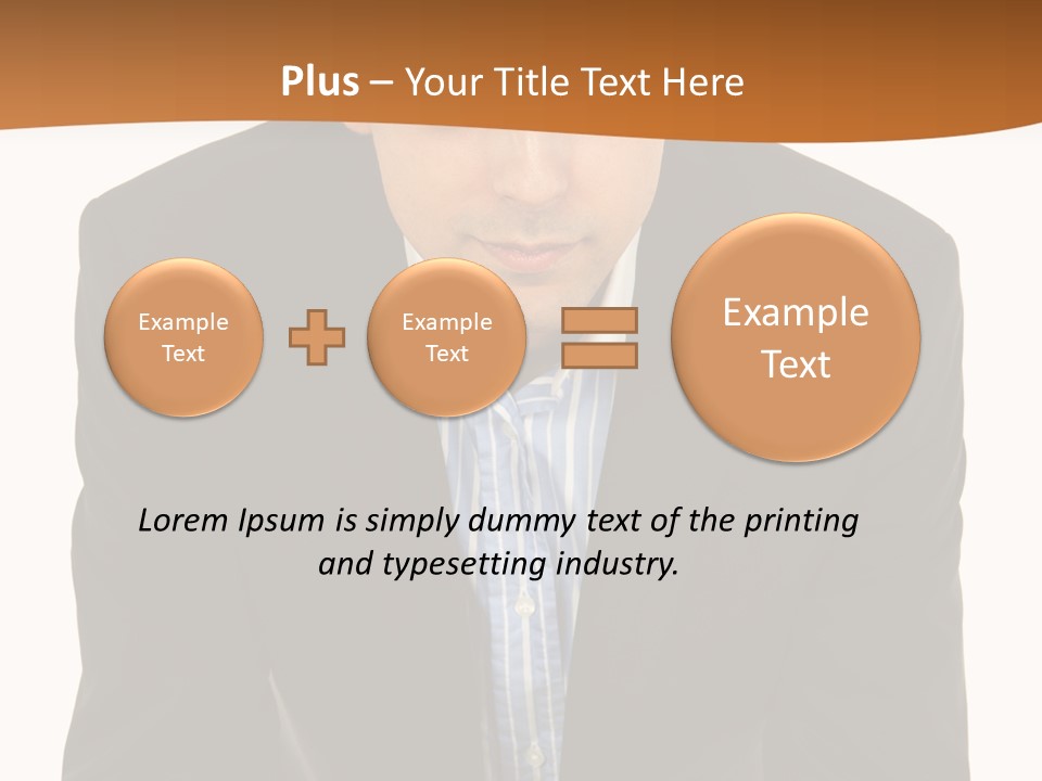 White Background Business One Person PowerPoint Template