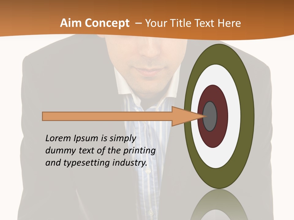 White Background Business One Person PowerPoint Template