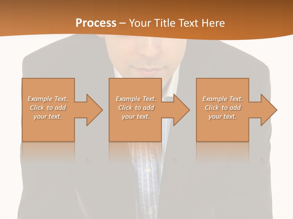 White Background Business One Person PowerPoint Template