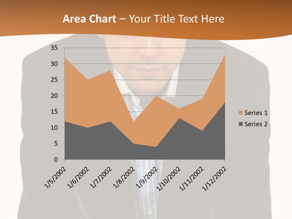 White Background Business One Person PowerPoint Template