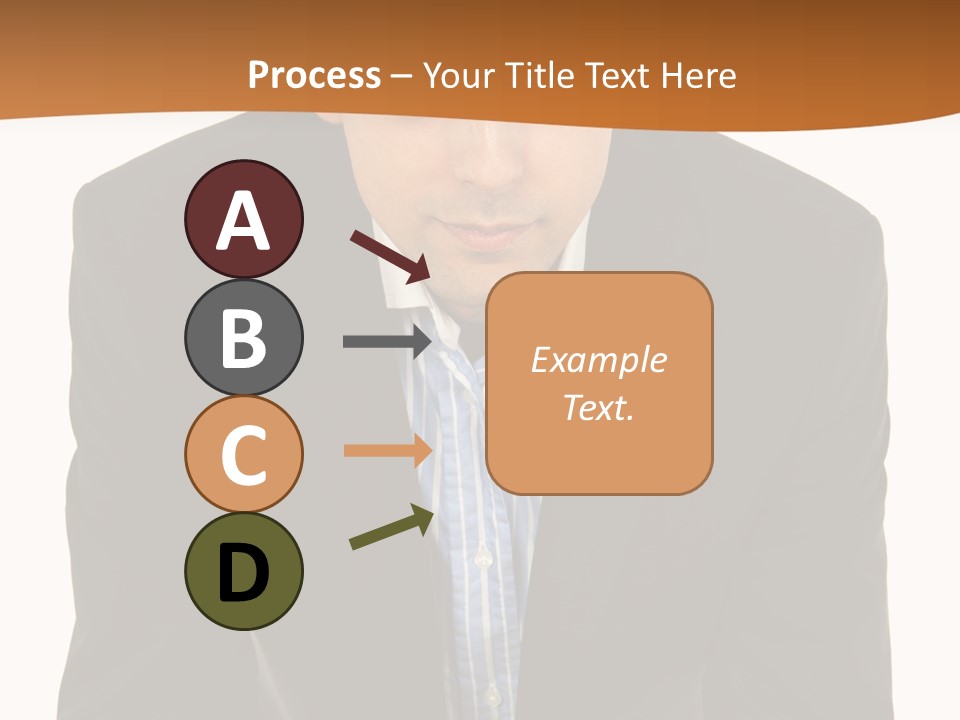 White Background Business One Person PowerPoint Template