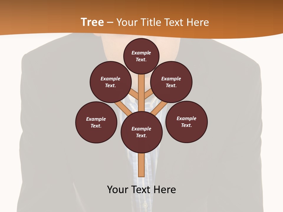 White Background Business One Person PowerPoint Template