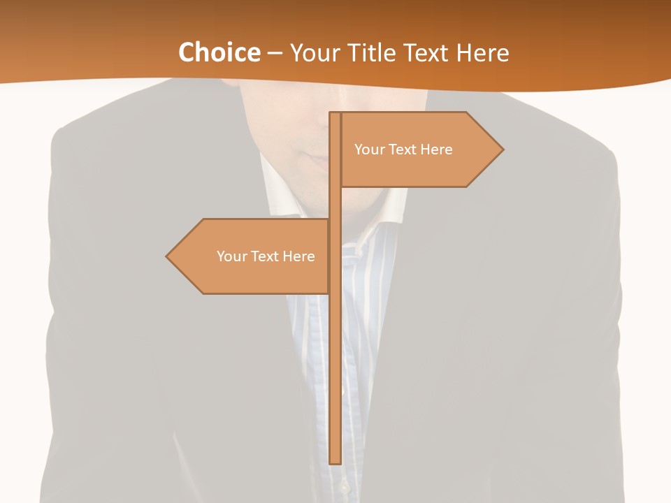 White Background Business One Person PowerPoint Template