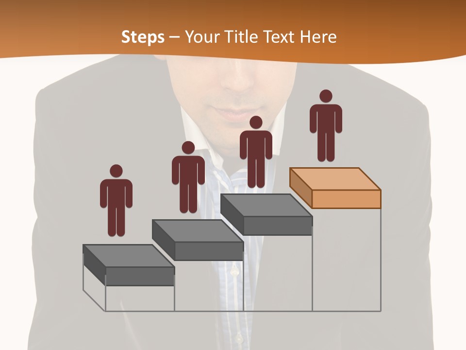 White Background Business One Person PowerPoint Template