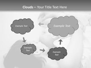 Soft Childhood Holding PowerPoint Template