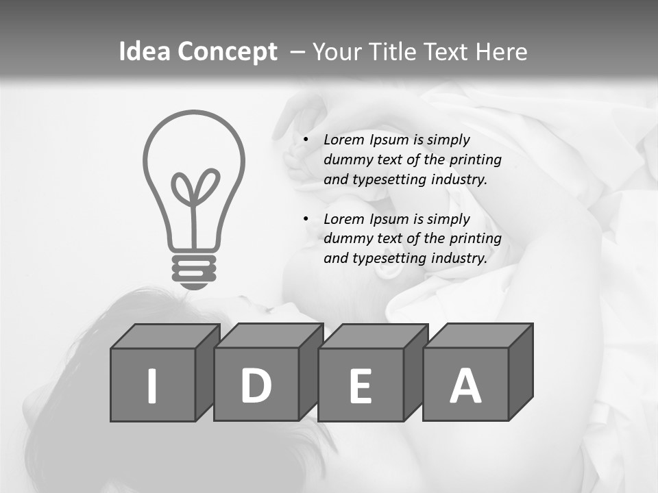 Soft Childhood Holding PowerPoint Template