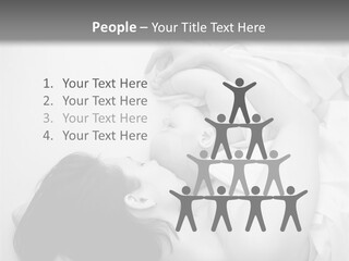 Soft Childhood Holding PowerPoint Template