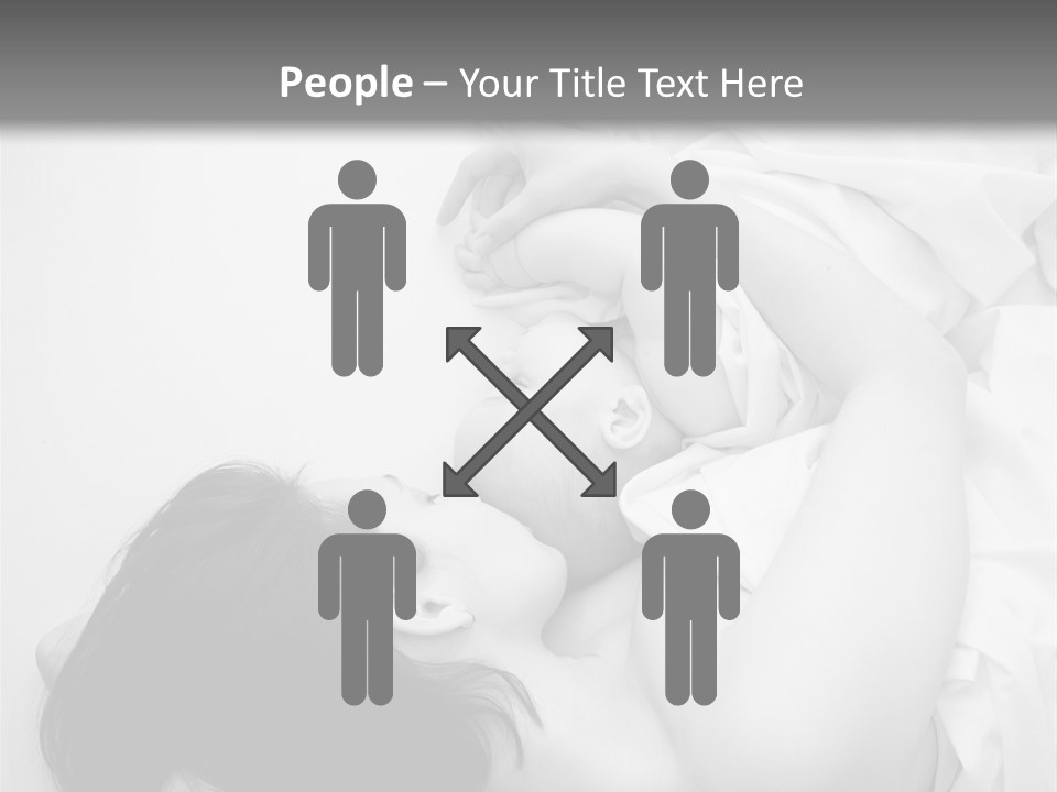 Soft Childhood Holding PowerPoint Template