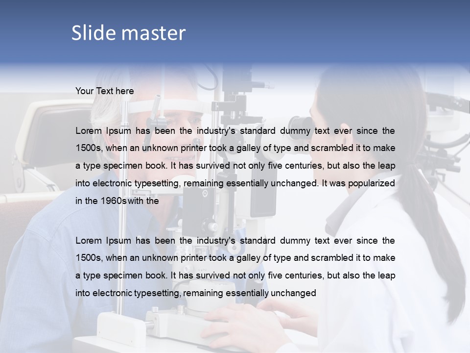 Young Concentrating Astigmatism PowerPoint Template