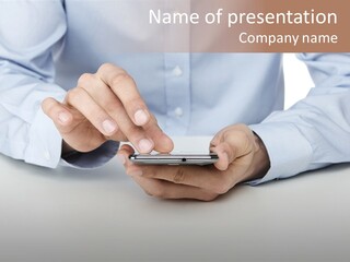 Corporate Typing Cellphone PowerPoint Template