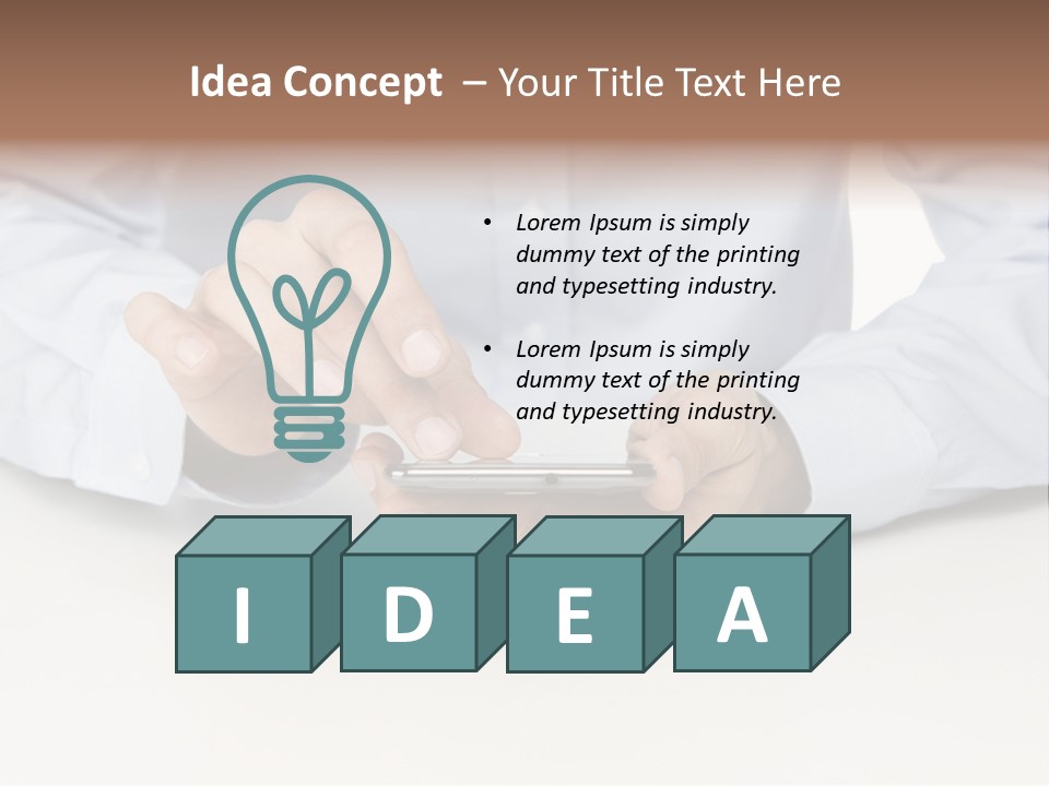 Corporate Typing Cellphone PowerPoint Template