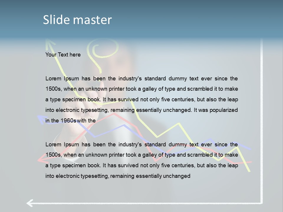 Marketing Businessman Hand PowerPoint Template