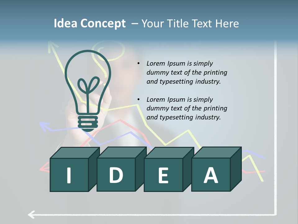 Marketing Businessman Hand PowerPoint Template