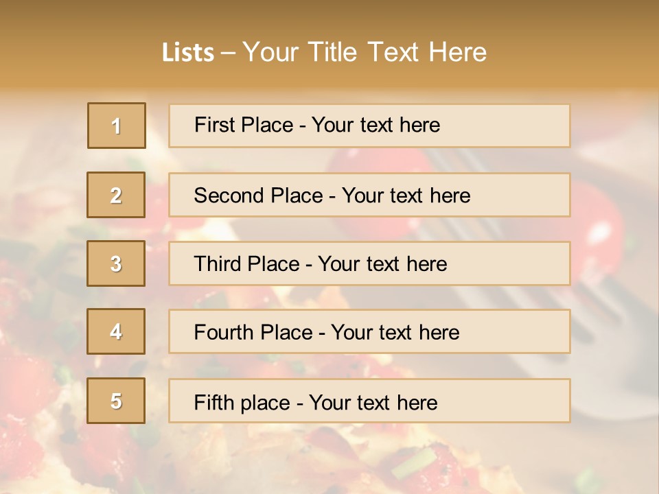 Cheese Grated Onion PowerPoint Template