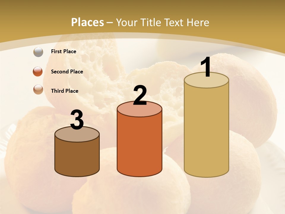 A Plate Of Bread And Butter On A Table PowerPoint Template