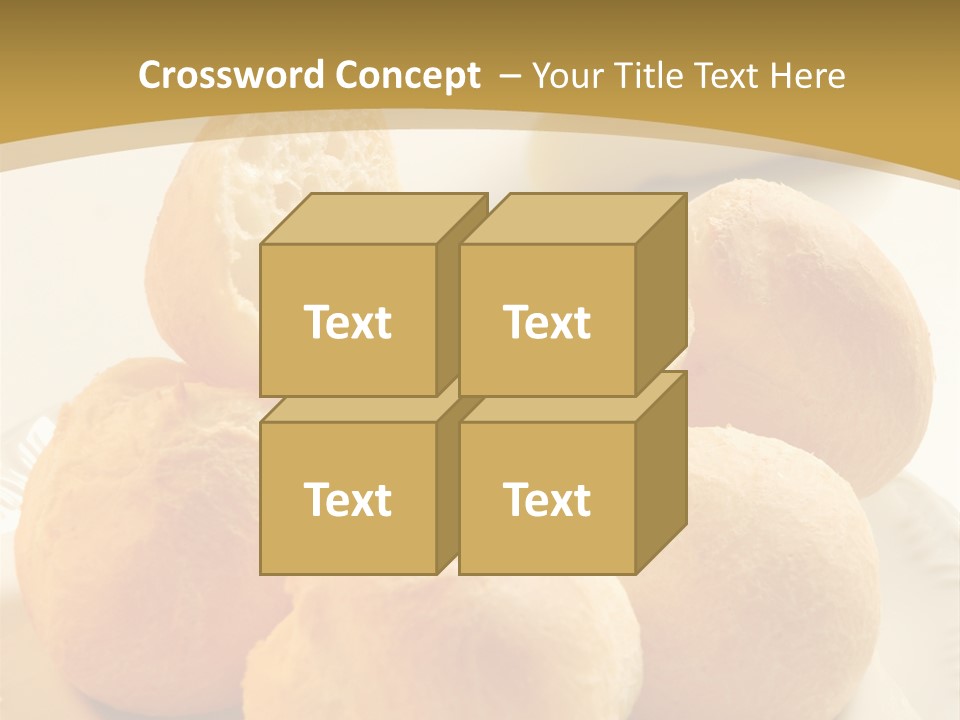 A Plate Of Bread And Butter On A Table PowerPoint Template