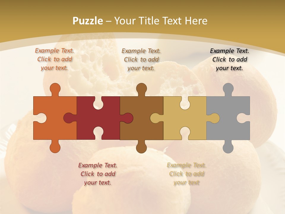 A Plate Of Bread And Butter On A Table PowerPoint Template