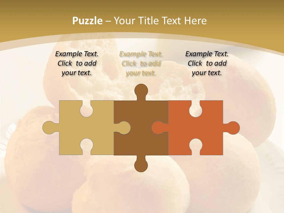 A Plate Of Bread And Butter On A Table PowerPoint Template