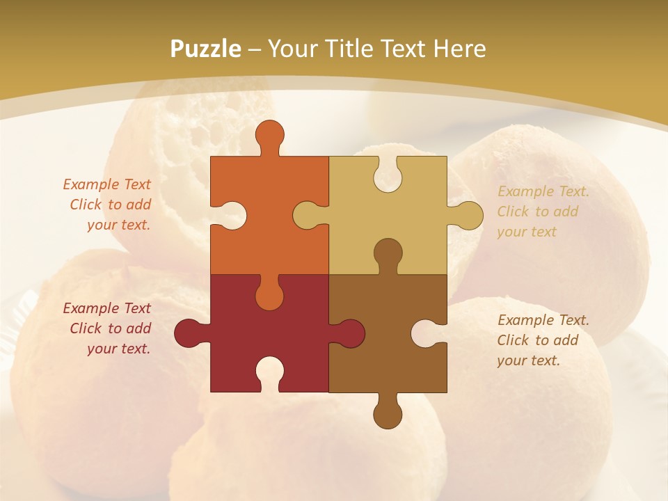 A Plate Of Bread And Butter On A Table PowerPoint Template