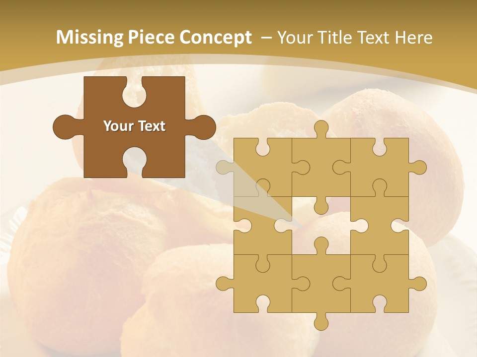A Plate Of Bread And Butter On A Table PowerPoint Template