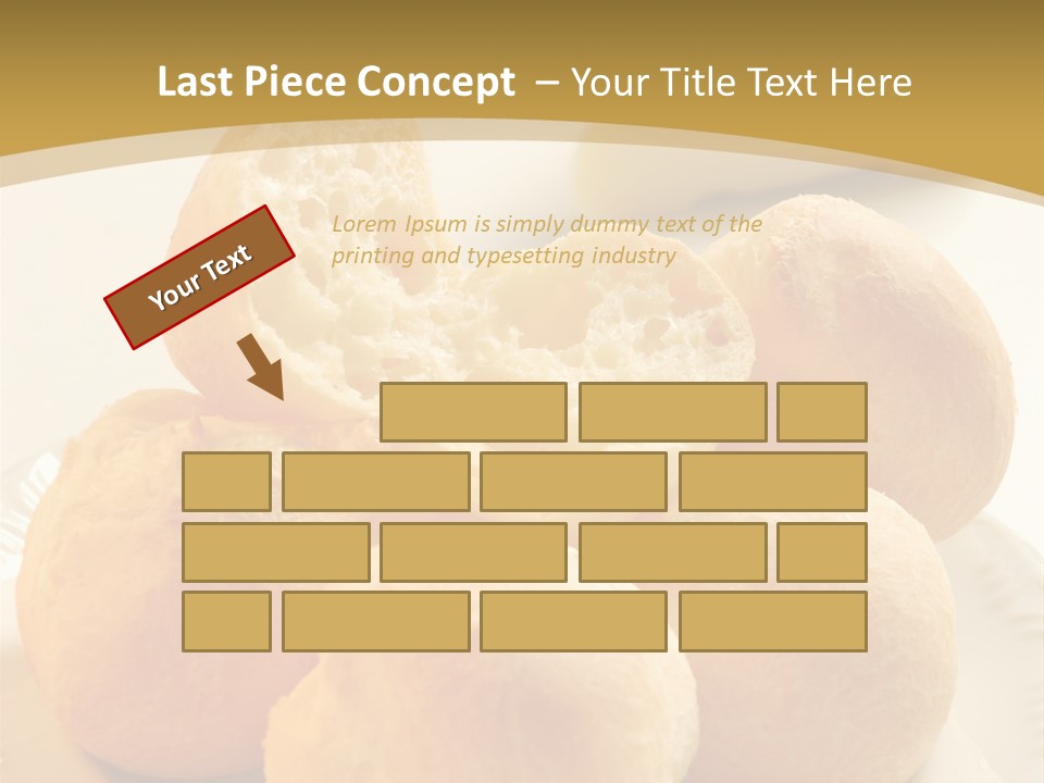 A Plate Of Bread And Butter On A Table PowerPoint Template