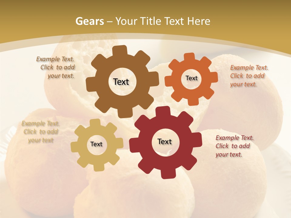 A Plate Of Bread And Butter On A Table PowerPoint Template