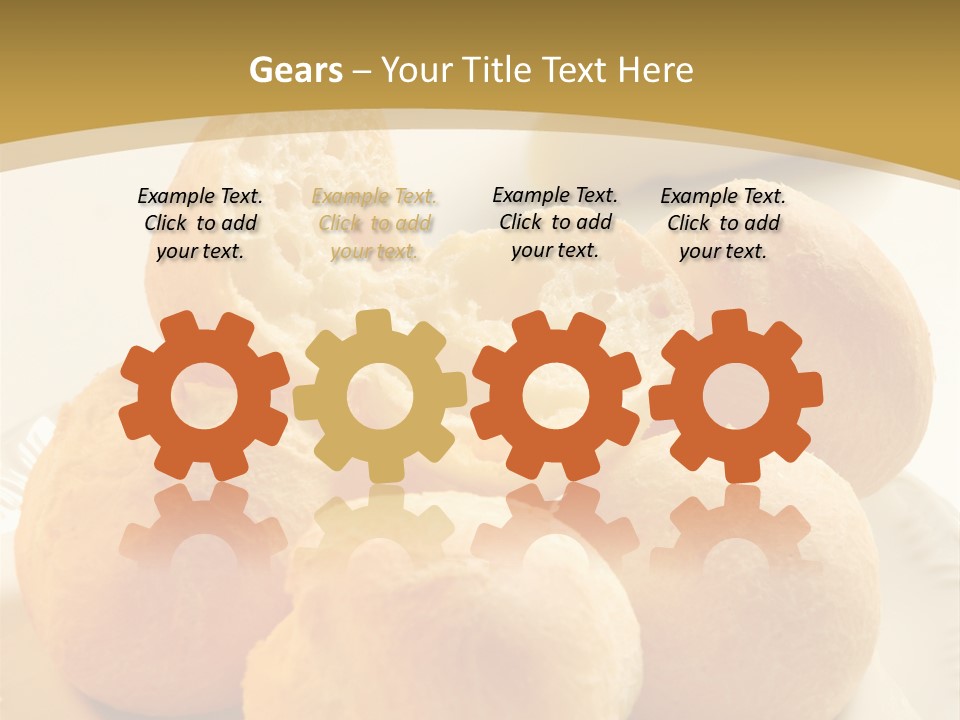 A Plate Of Bread And Butter On A Table PowerPoint Template