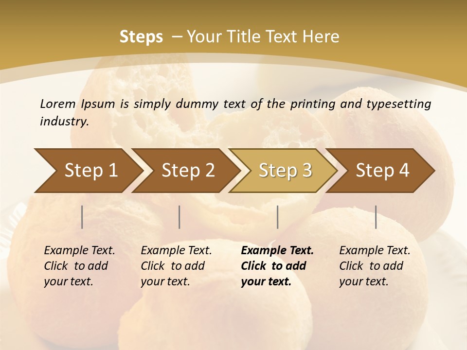 A Plate Of Bread And Butter On A Table PowerPoint Template