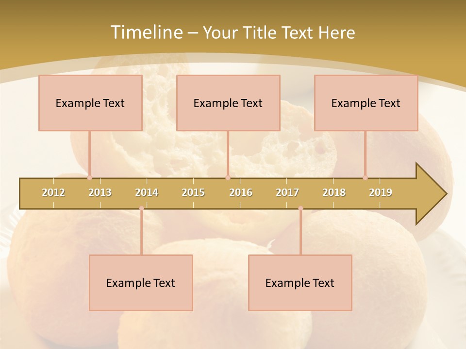 A Plate Of Bread And Butter On A Table PowerPoint Template