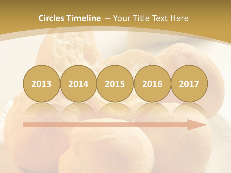 A Plate Of Bread And Butter On A Table PowerPoint Template