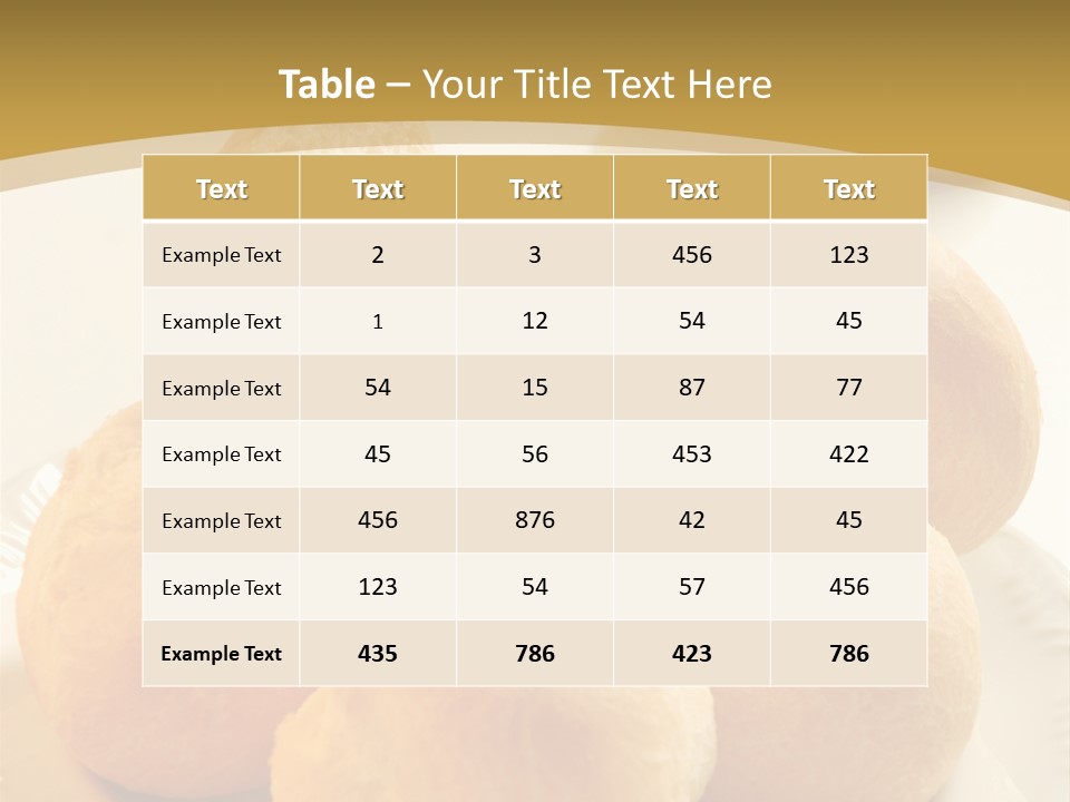 A Plate Of Bread And Butter On A Table PowerPoint Template