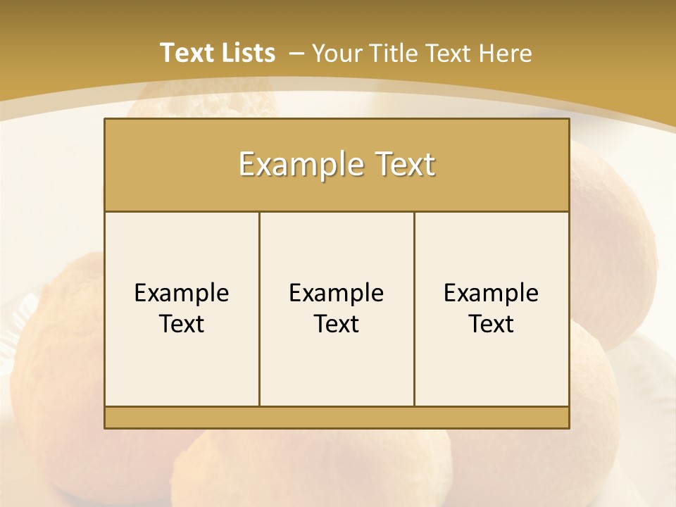A Plate Of Bread And Butter On A Table PowerPoint Template