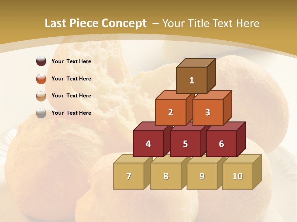 A Plate Of Bread And Butter On A Table PowerPoint Template