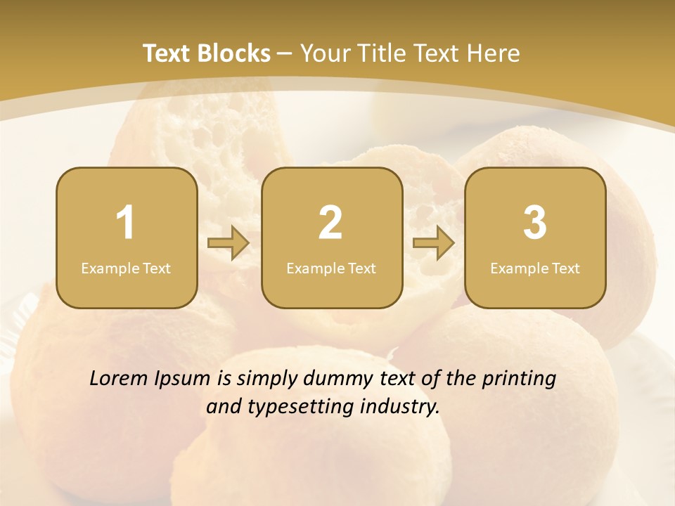 A Plate Of Bread And Butter On A Table PowerPoint Template