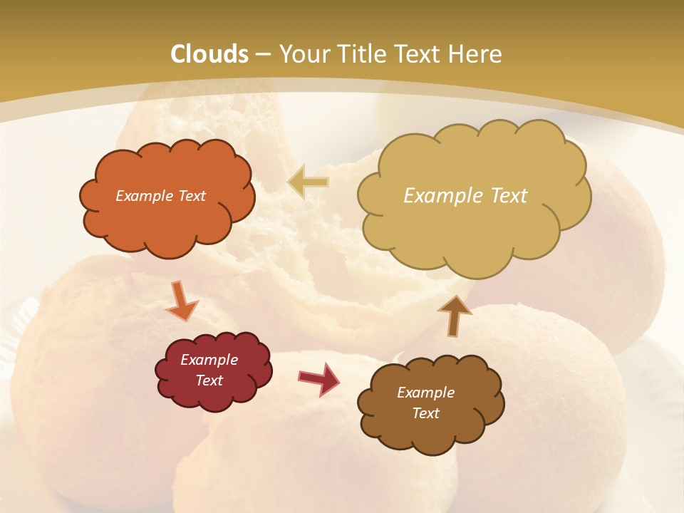 A Plate Of Bread And Butter On A Table PowerPoint Template