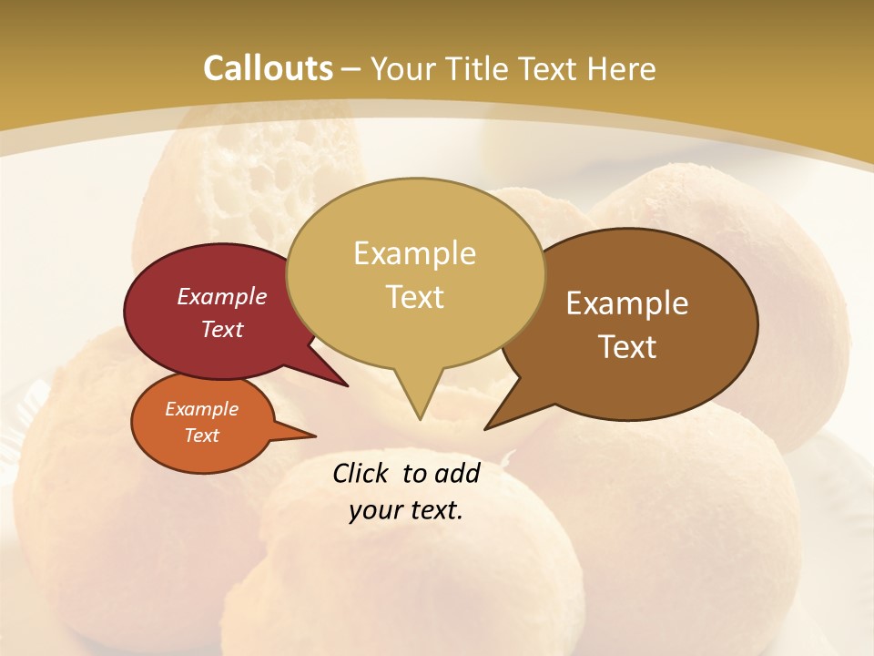 A Plate Of Bread And Butter On A Table PowerPoint Template