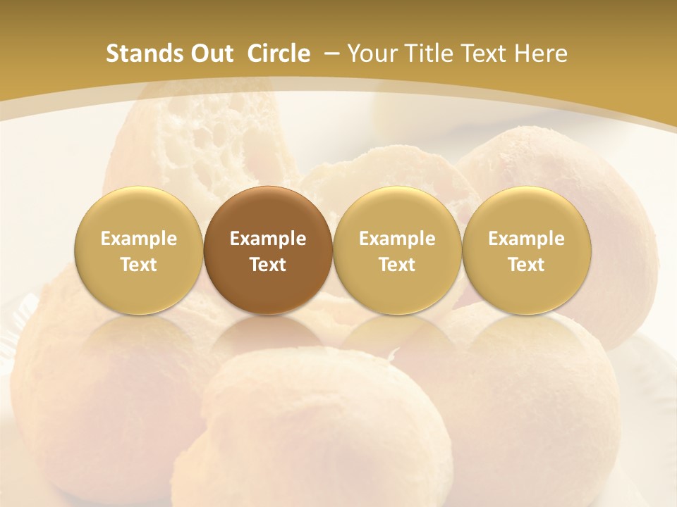 A Plate Of Bread And Butter On A Table PowerPoint Template