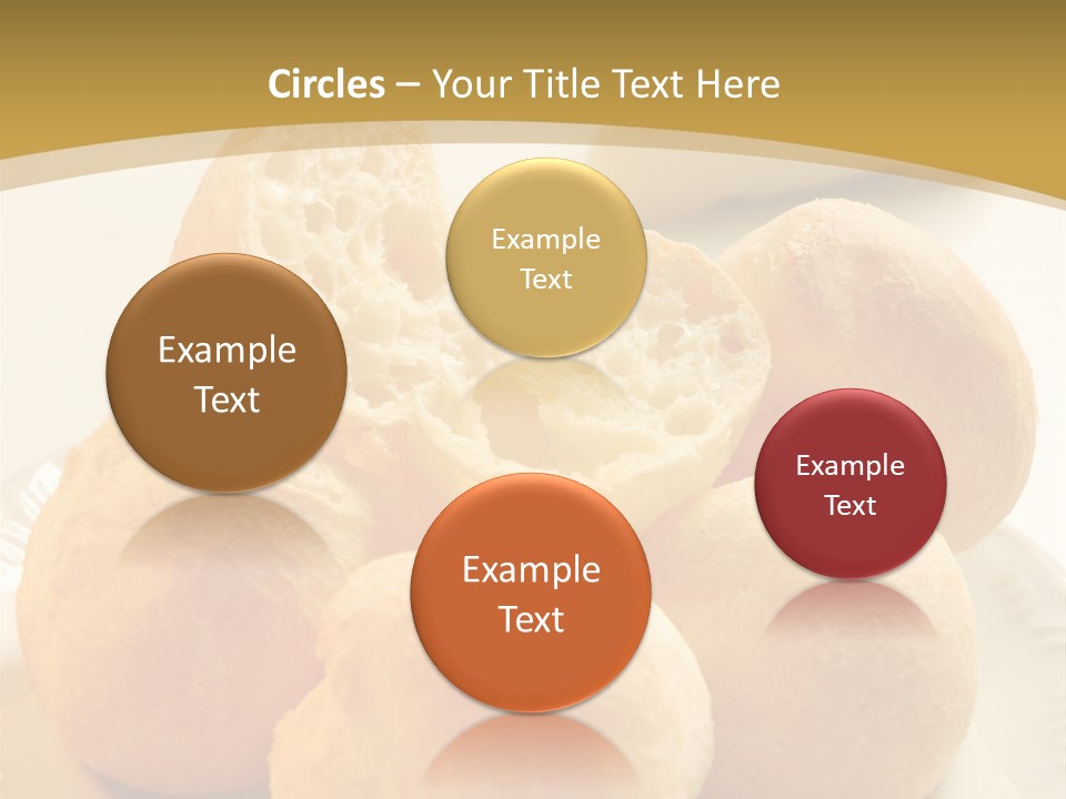 A Plate Of Bread And Butter On A Table PowerPoint Template