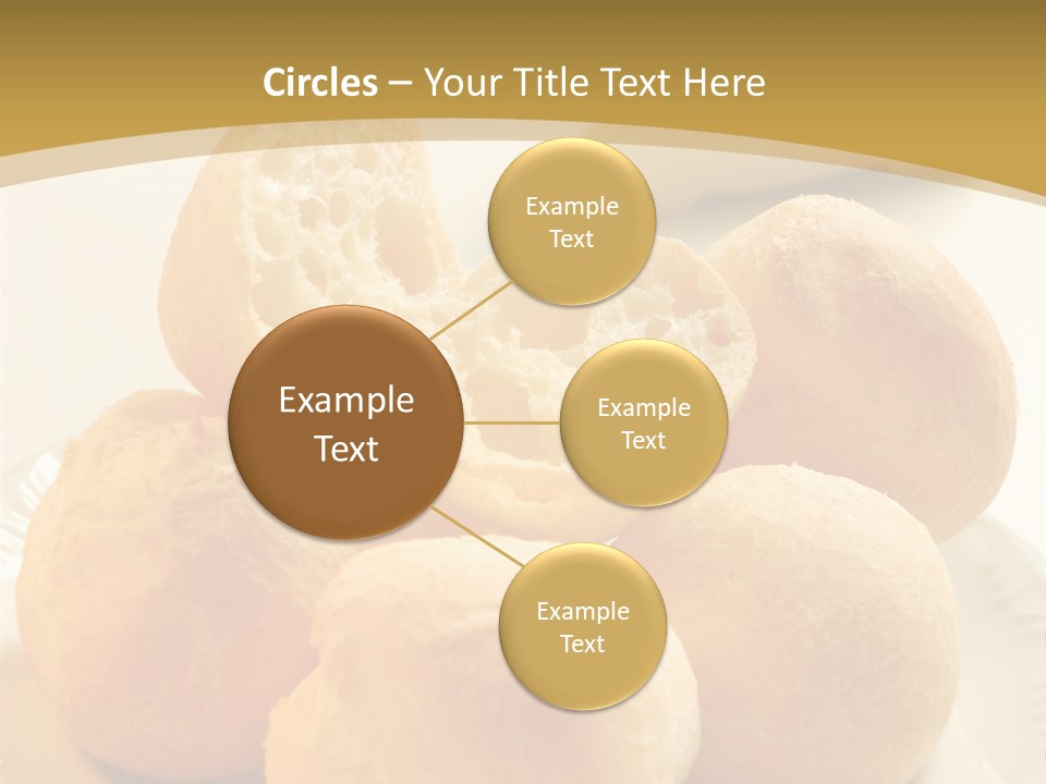 A Plate Of Bread And Butter On A Table PowerPoint Template