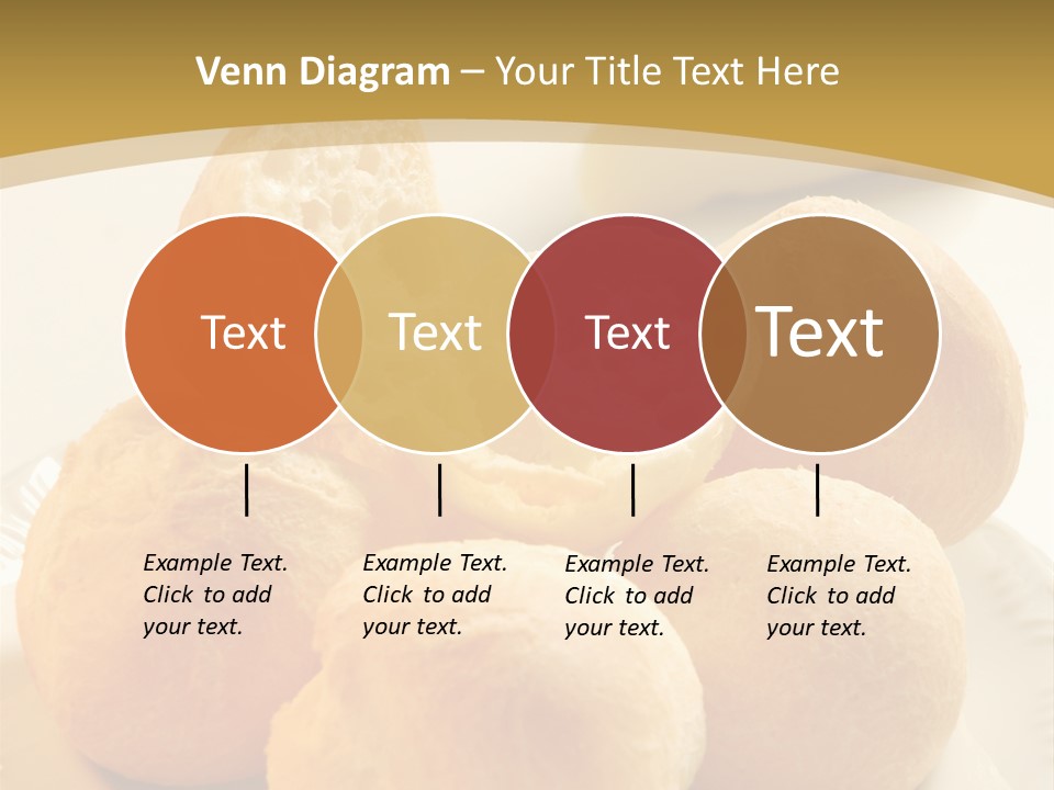 A Plate Of Bread And Butter On A Table PowerPoint Template
