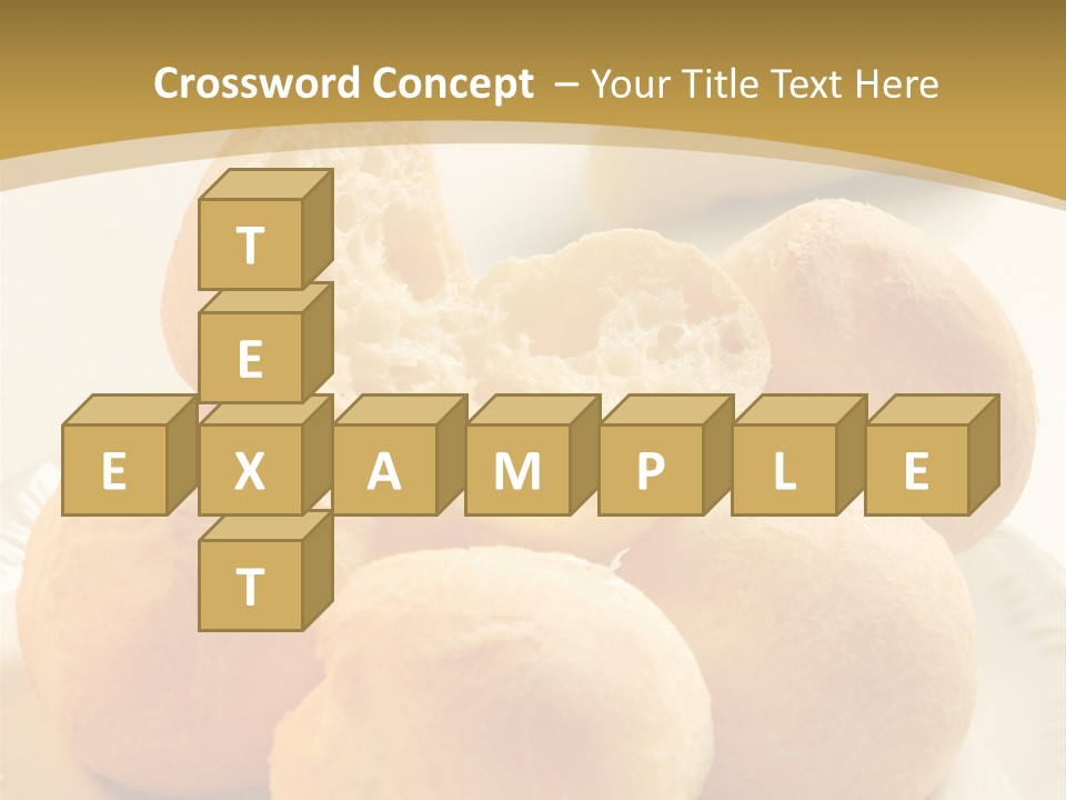 A Plate Of Bread And Butter On A Table PowerPoint Template