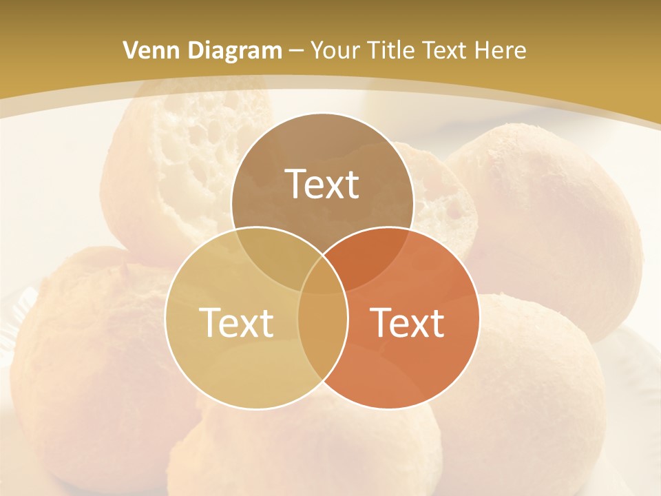 A Plate Of Bread And Butter On A Table PowerPoint Template
