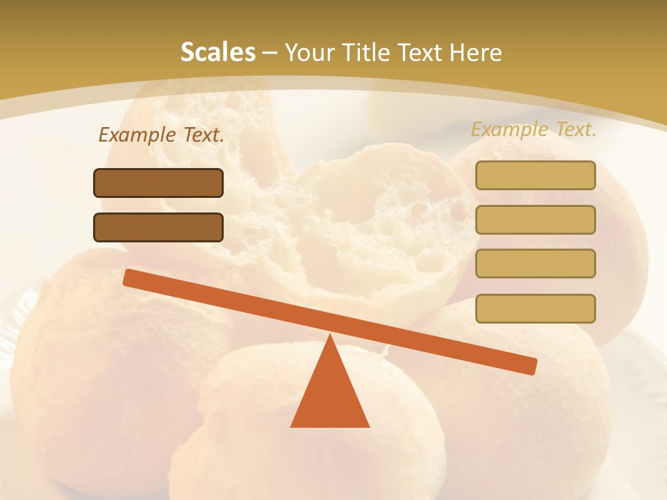 A Plate Of Bread And Butter On A Table PowerPoint Template