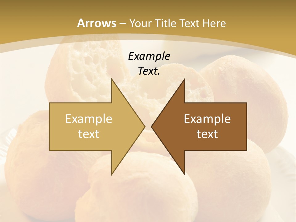 A Plate Of Bread And Butter On A Table PowerPoint Template
